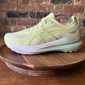 Asics Womens Gel Kayano 31 Yellow Road Running Shoes Sneakers Size 9.5 Wide